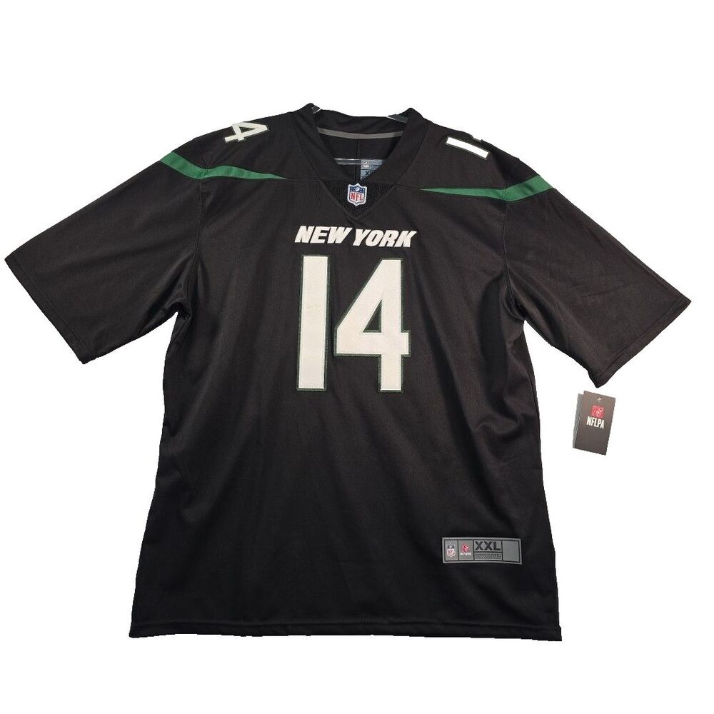 New York Jets On Field Jersey Sam Darnold #14 NFL Black Size 2XL 2017 NWT